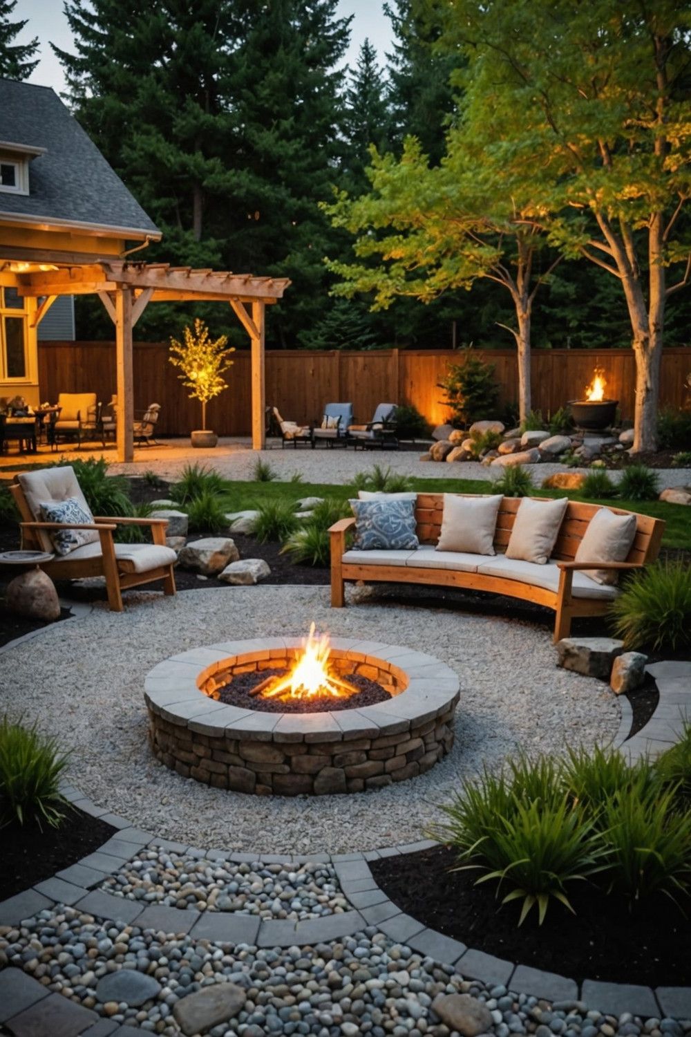 Building a Pebble Fire Pit Spot
