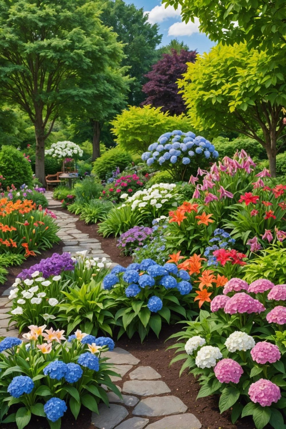 Pairing Hydrangeas with Daylilies