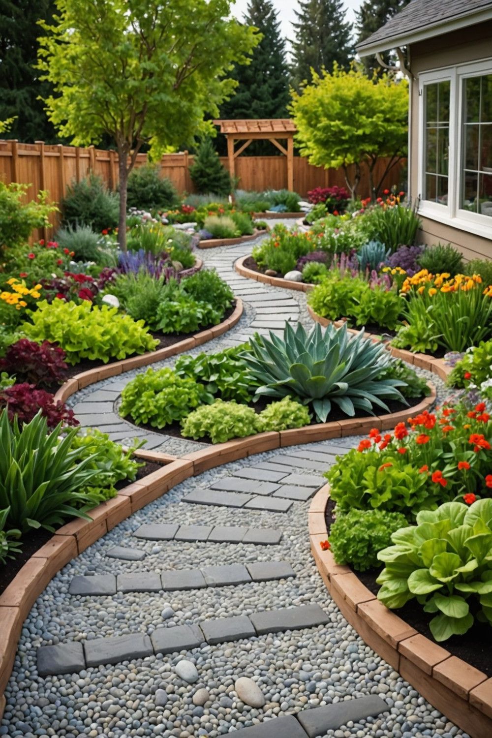 Planning a Pebble-Lined Vegetable Garden
