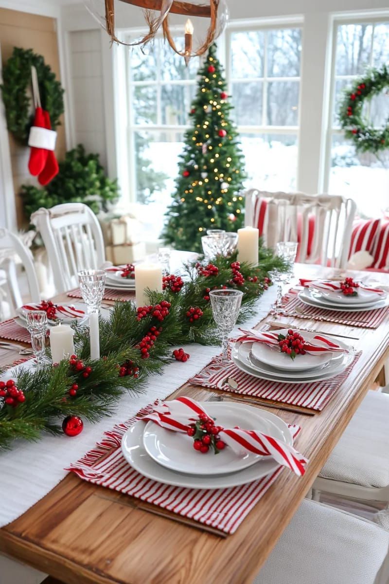 29. Red and White Stripes With Cedar and Berries - photo 3