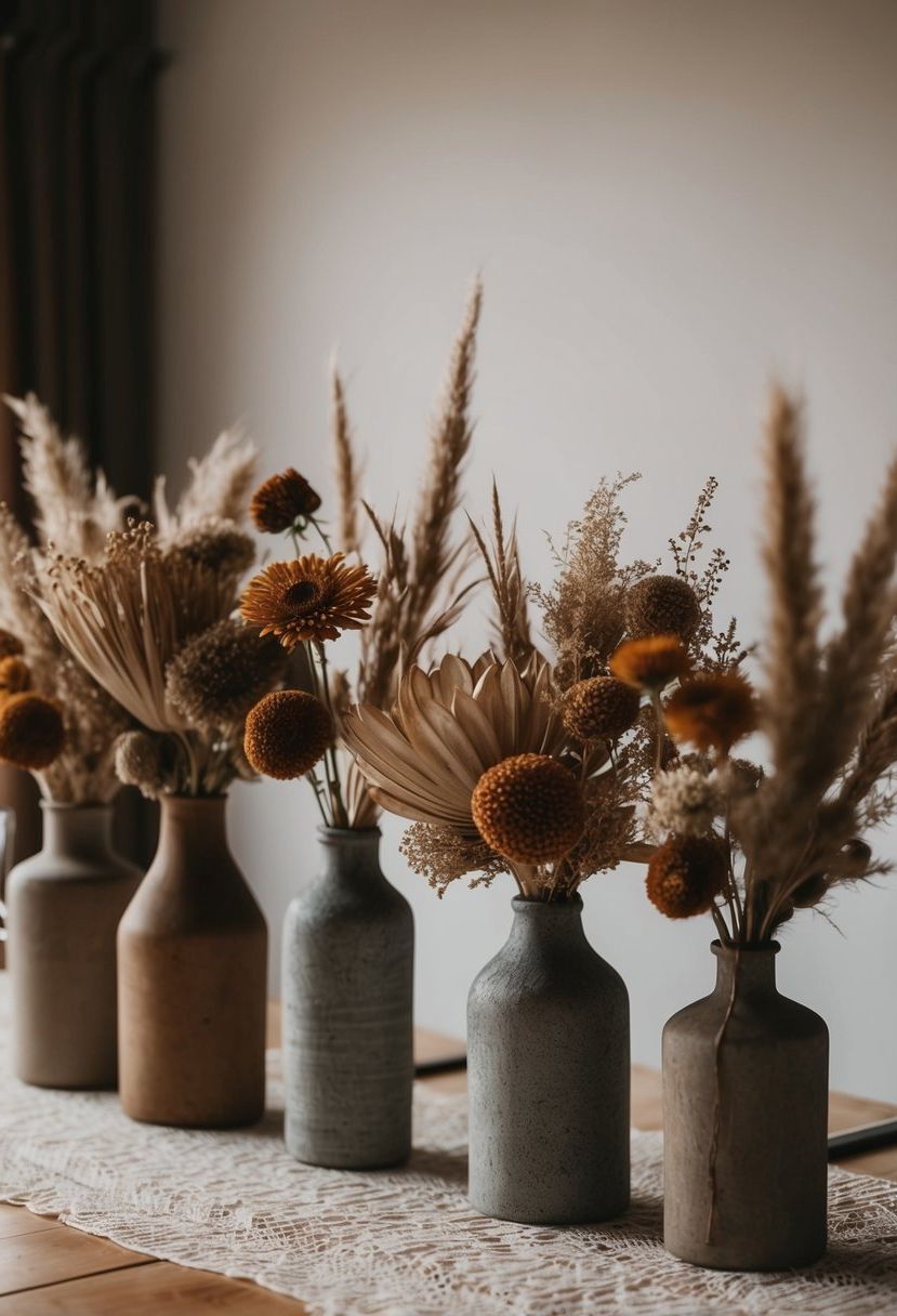 10) Dried Flower Centerpiece Ideas