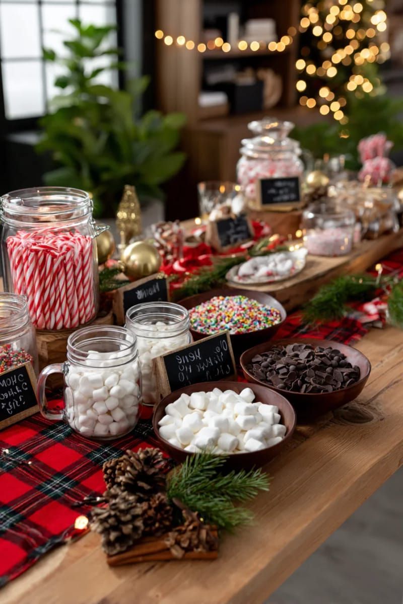 2. Hot Chocolate Bar With Pinecones and Candy Canes - photo 2