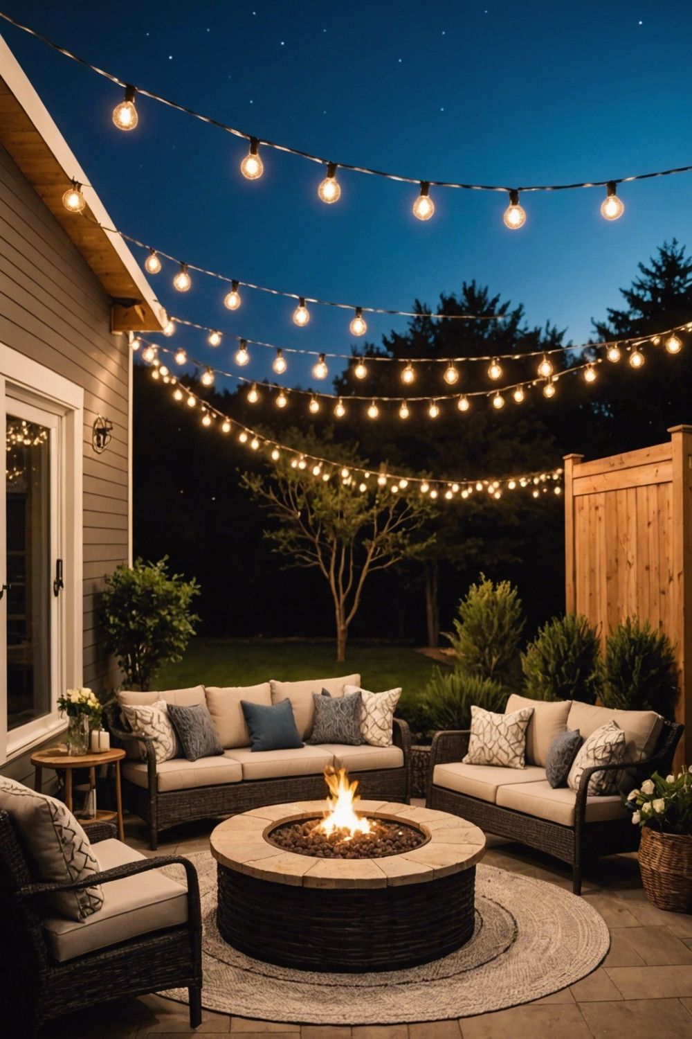 Fire Pit Seating for Cool Evenings