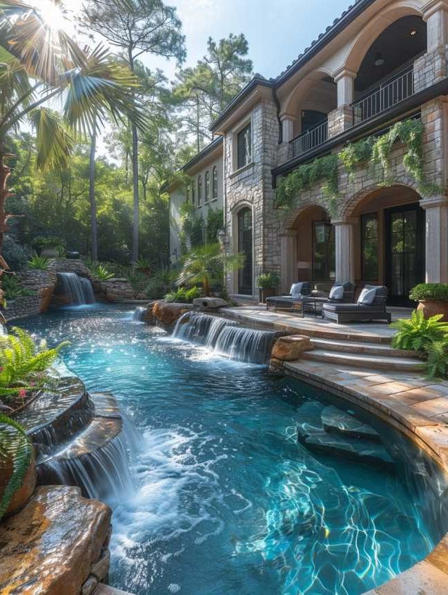 2025’s Top 47 Backyard Pool Ideas: Waterfall Wonders - photo 3