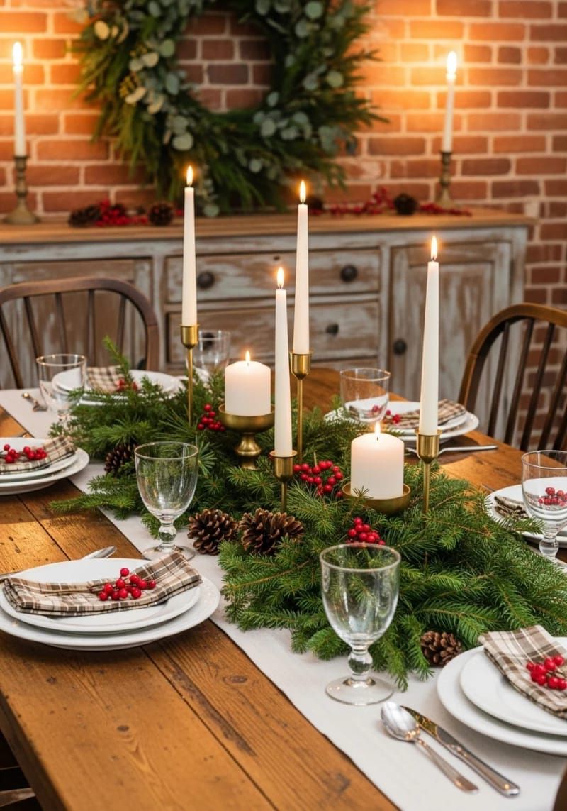 15. Pine Branch And Candle Centerpiece - photo 3