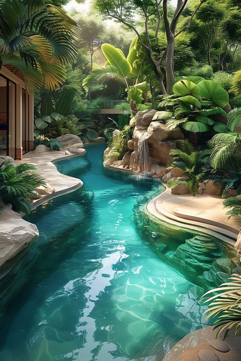 4. Natural Rock Lagoon Pool Style