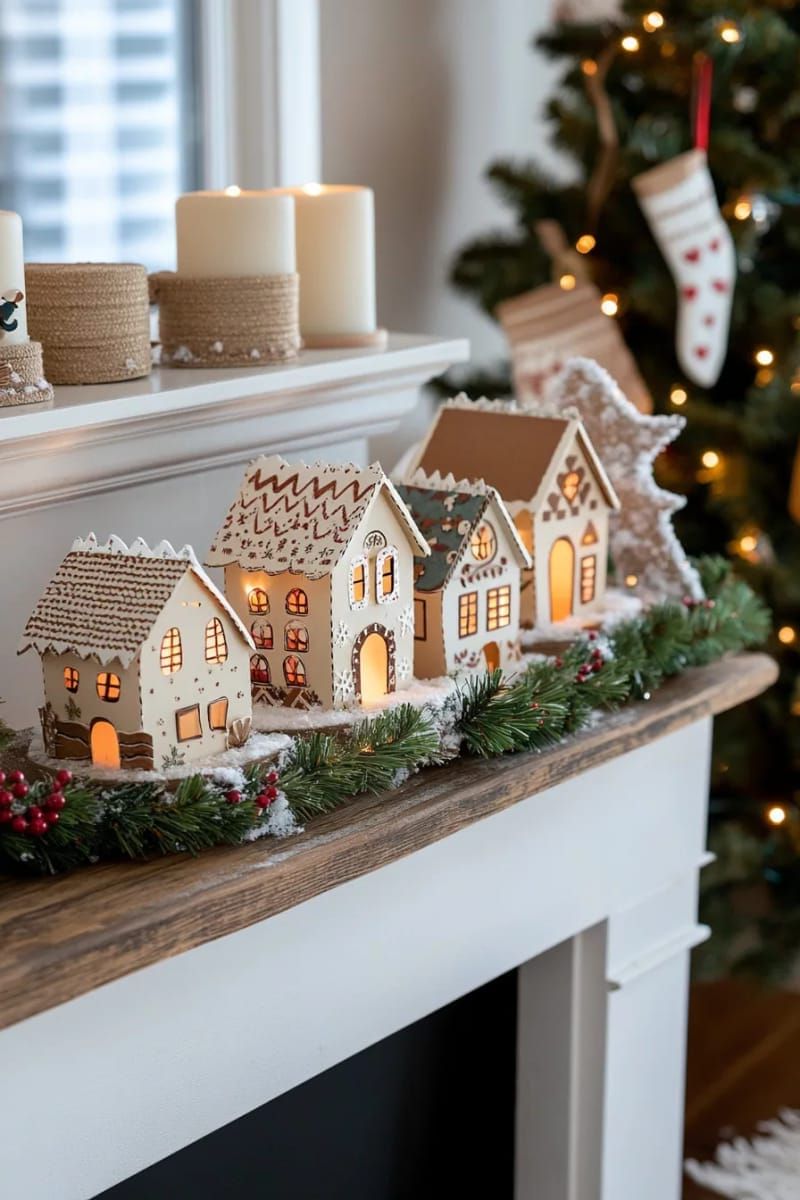 16. Paper Gingerbread Village with LED Lighting - photo 3
