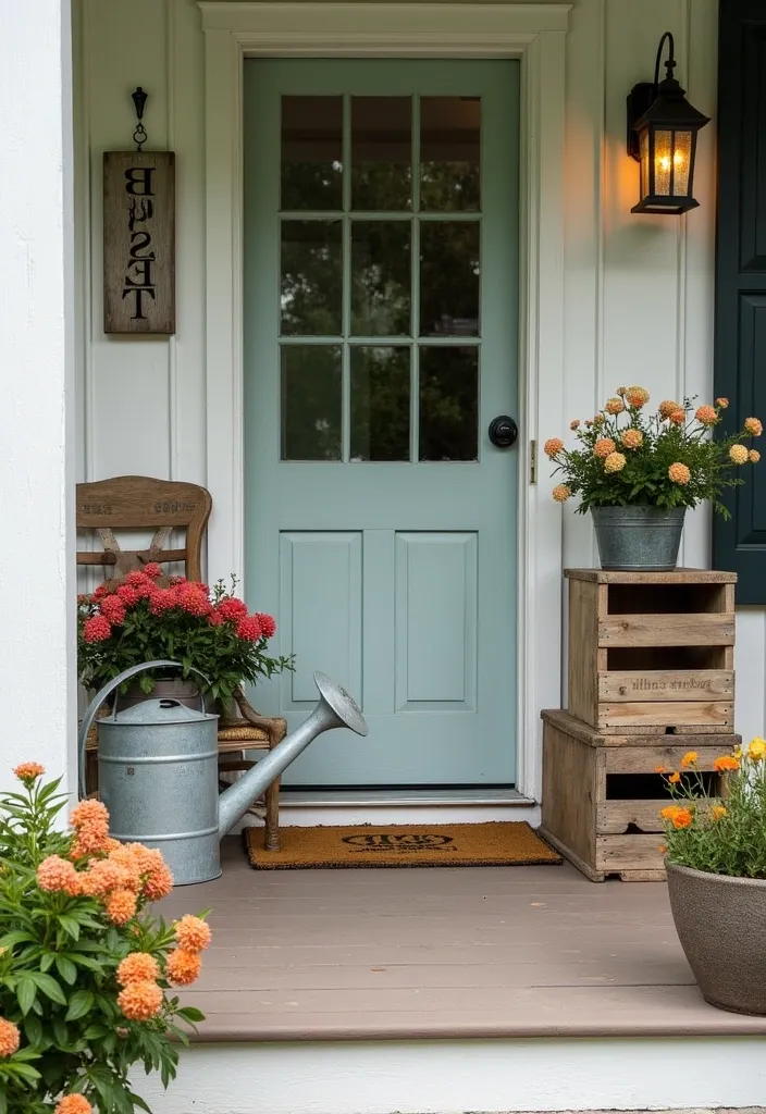 7. Rustic Farmhouse Porch Style