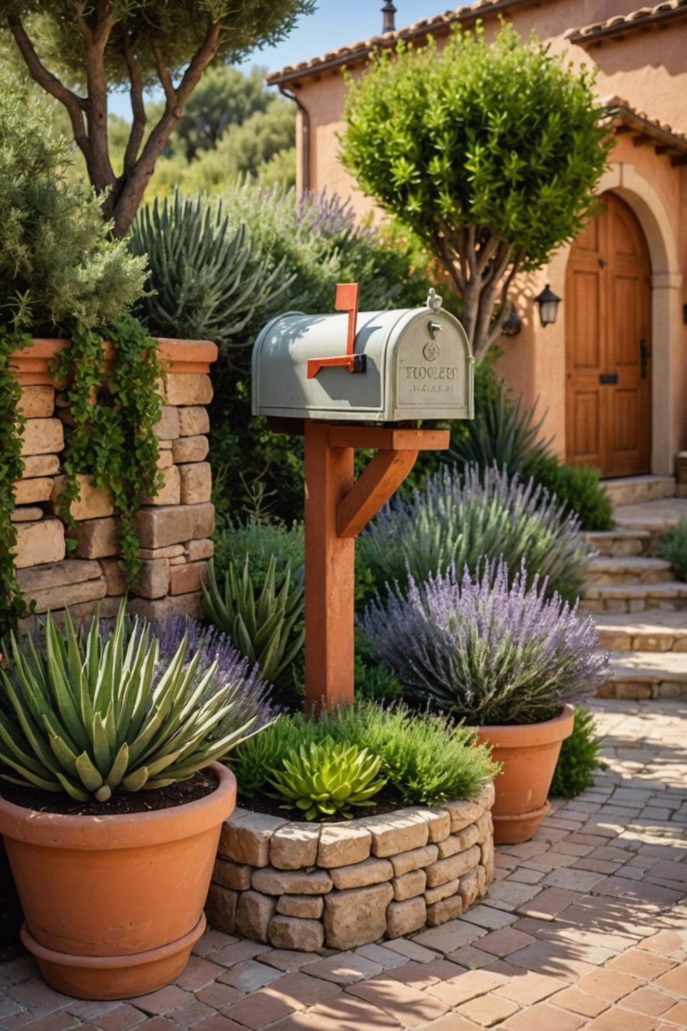 Mediterranean-Style Herb Mailbox Garden
