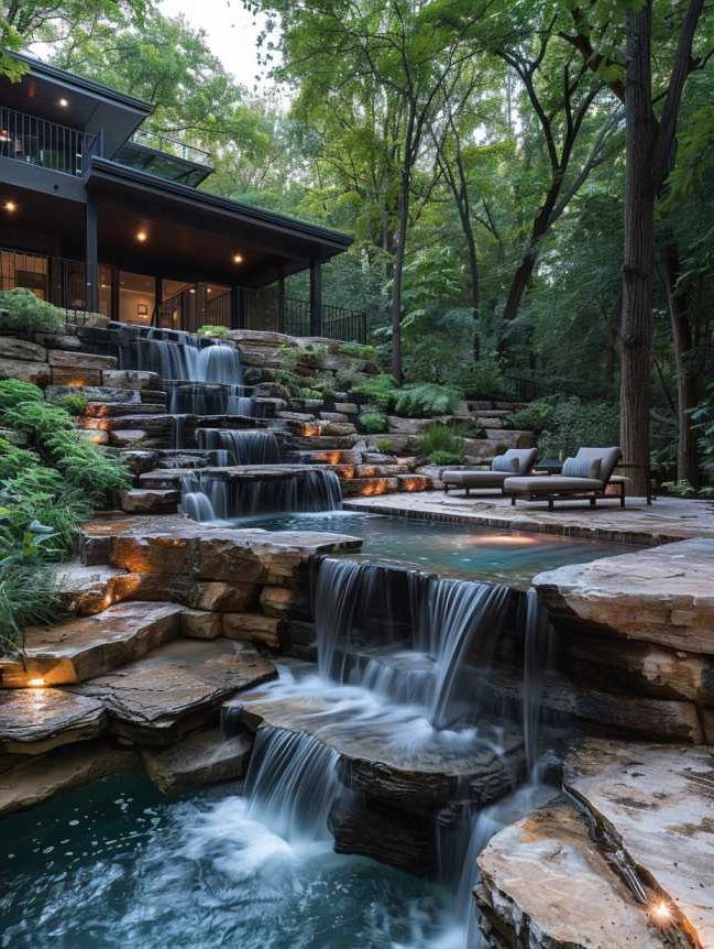 2025’s Top 47 Backyard Pool Ideas: Waterfall Wonders - photo 2