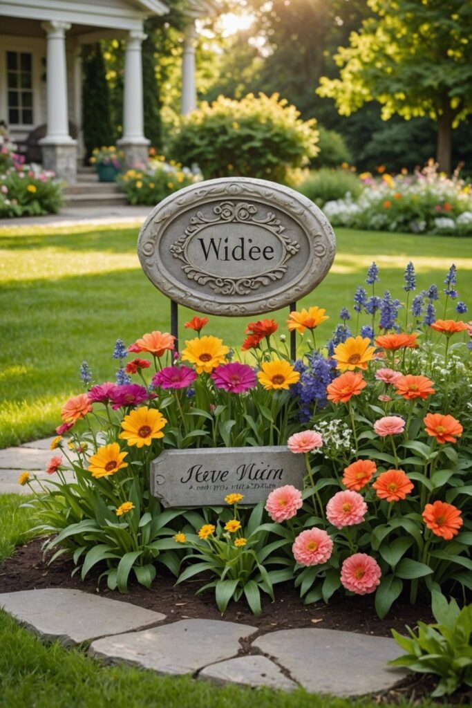 Custom Stone Garden Marker Ideas