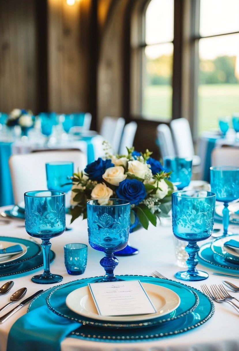 9) Cerulean Glassware Glamour