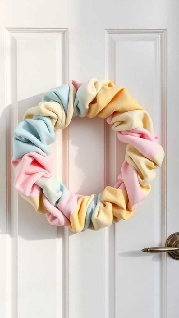 19 Color-Blocked Fabric Wreath