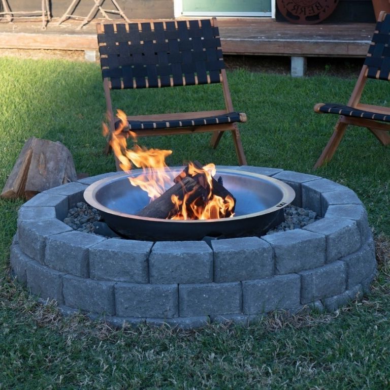 Stack Concrete Pavers into a DIY Fire Pit