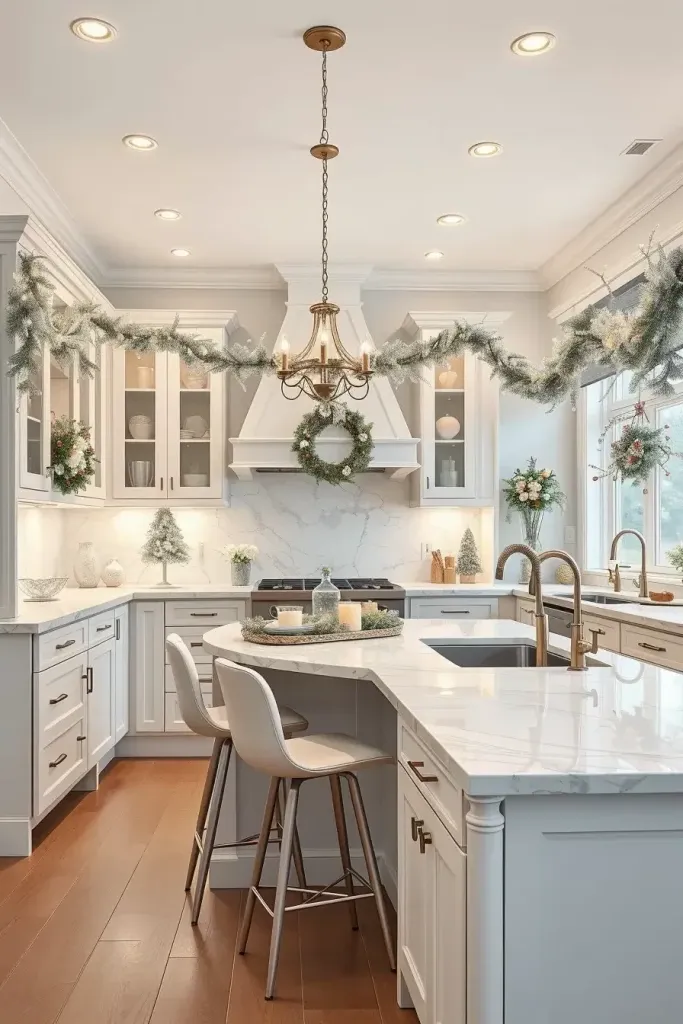 Snowy White Christmas Kitchen Decor Ideas - photo 2
