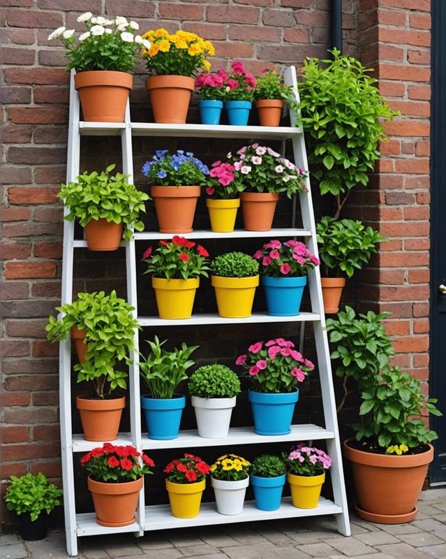 6) Ladder Display for Flower Pots