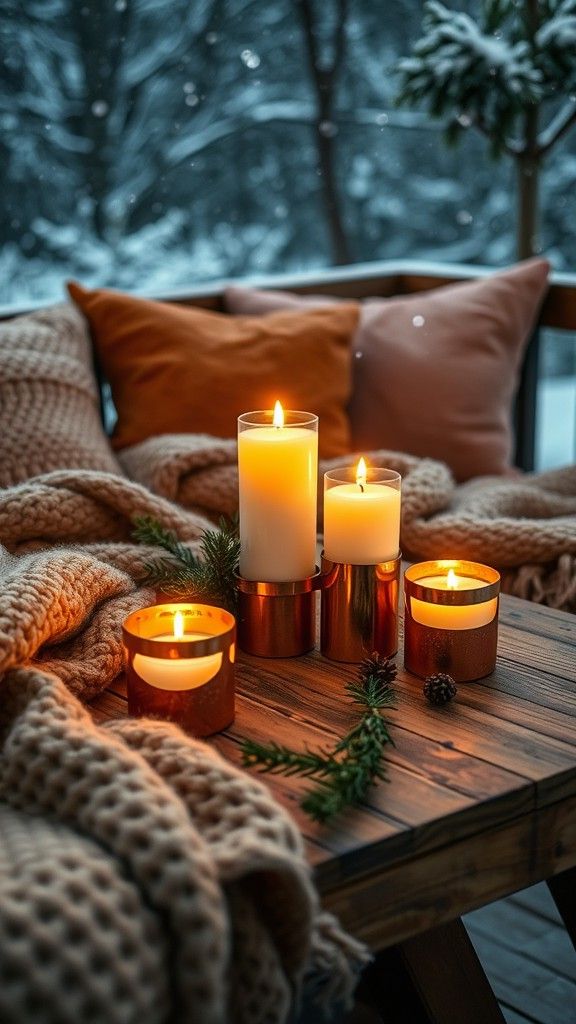Adding Copper and Gold Candle Accents