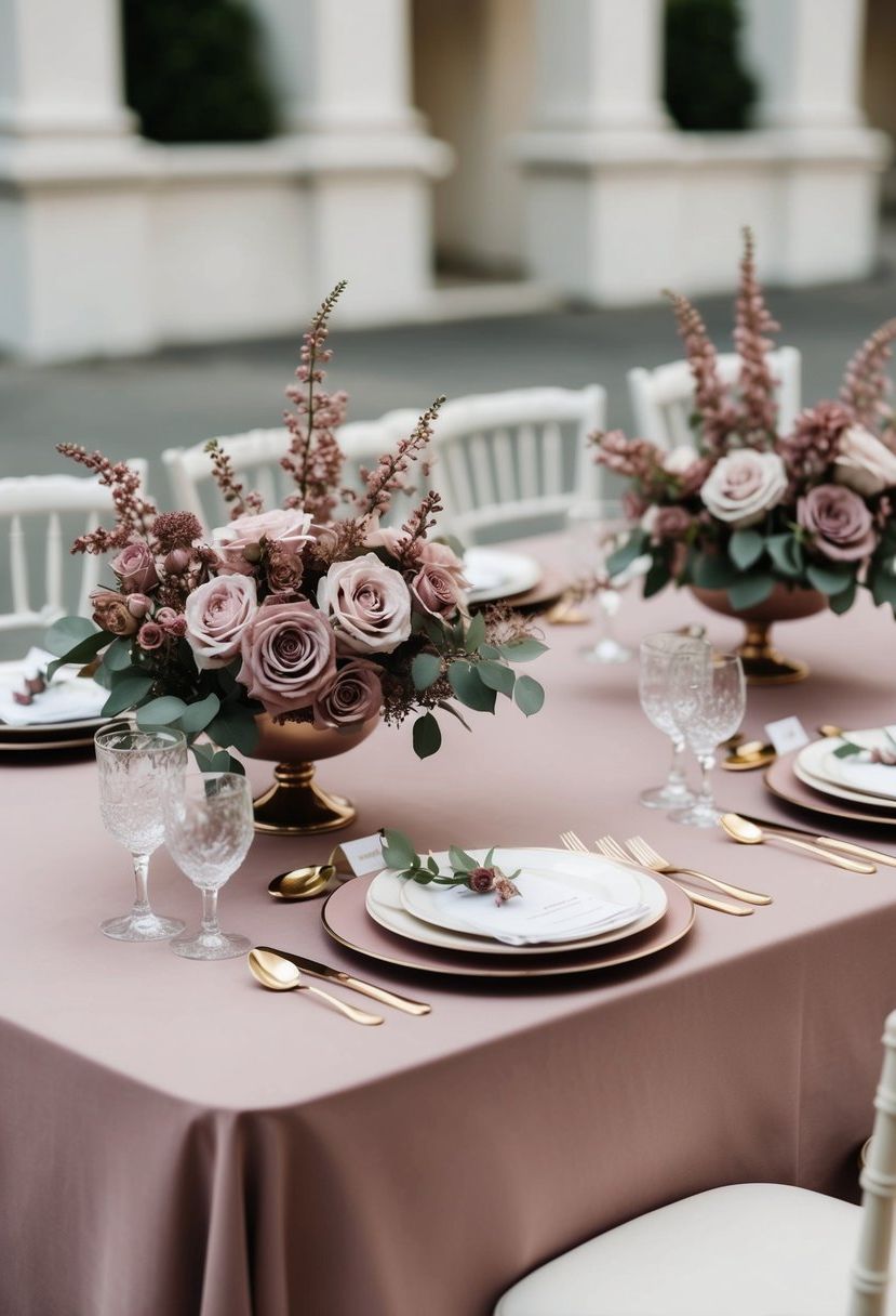 9) Pair dusty rose with mauve tones