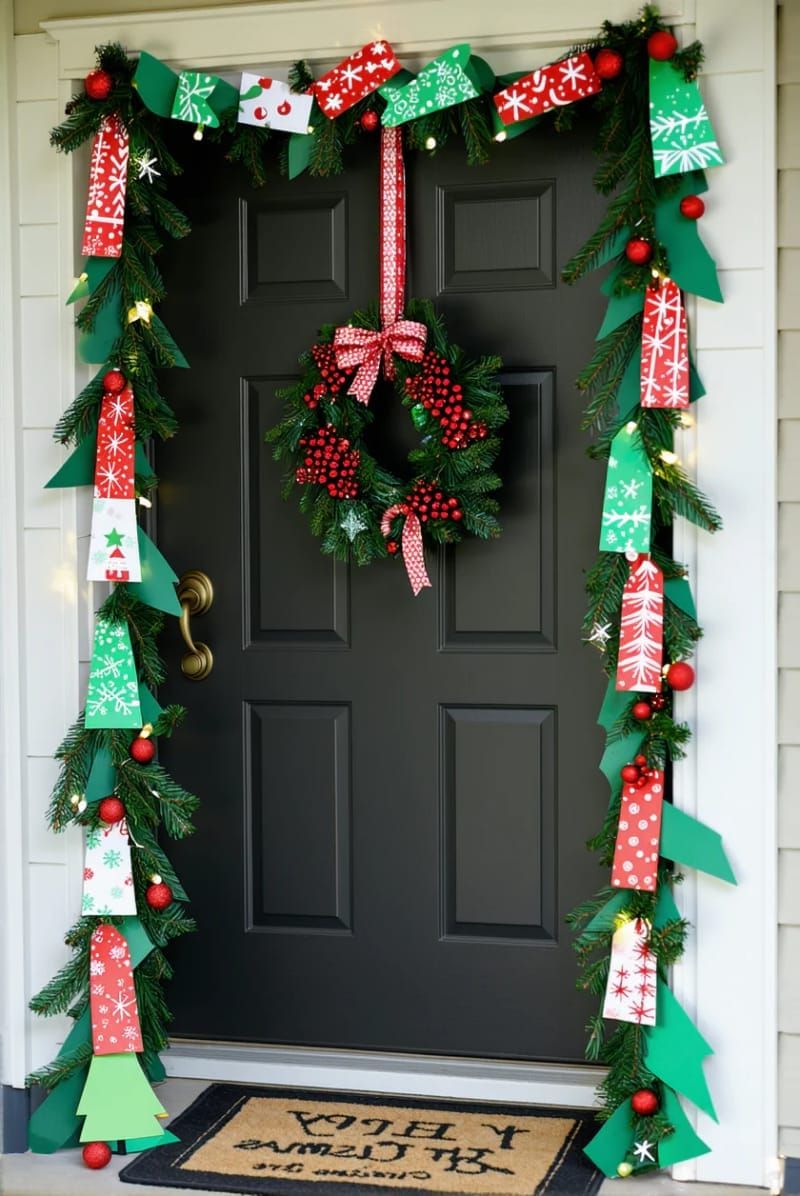 28. Paper Chain Garland with Holiday Shapes - photo 2