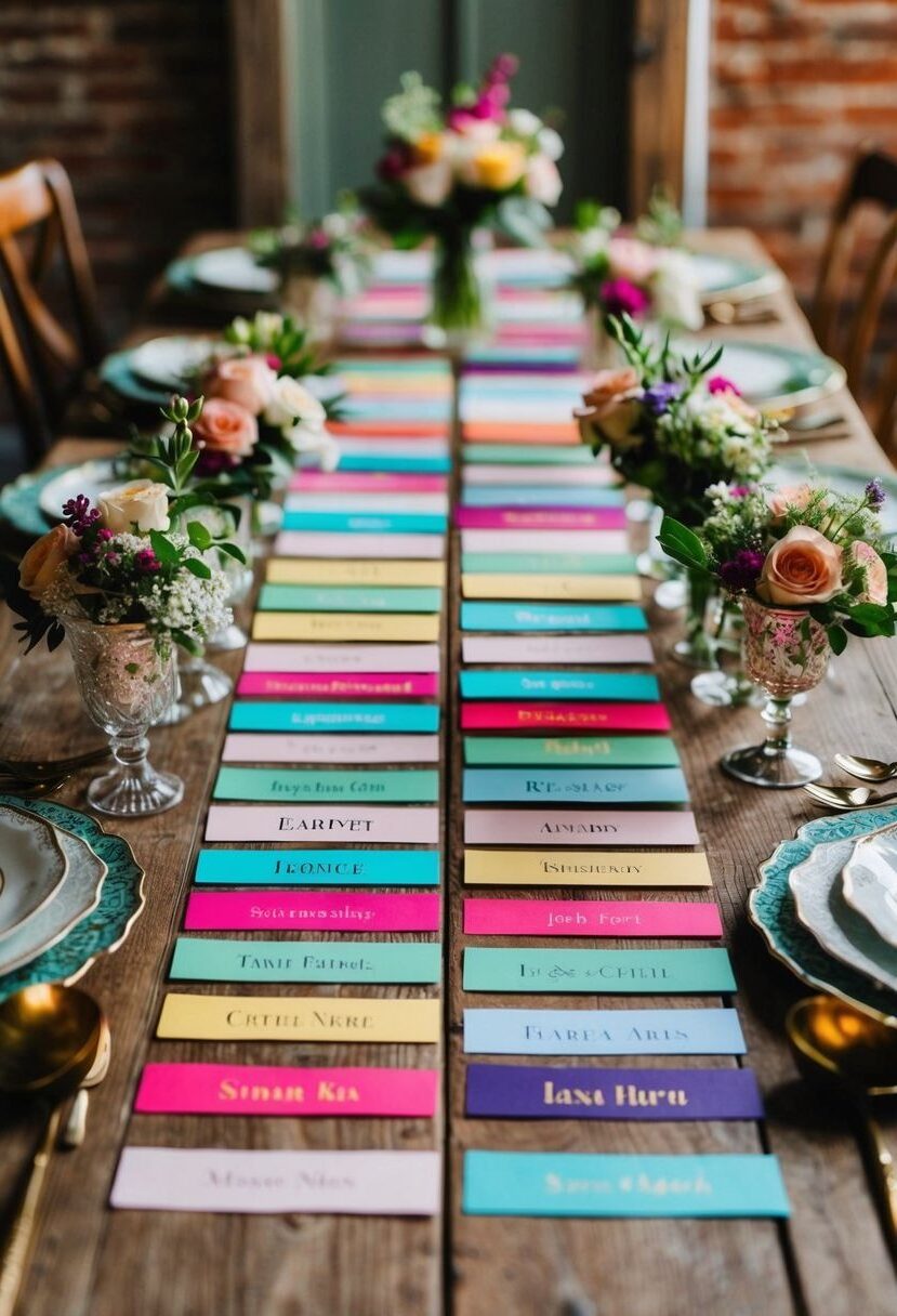 6) Personalized Name Cards at Each Seat