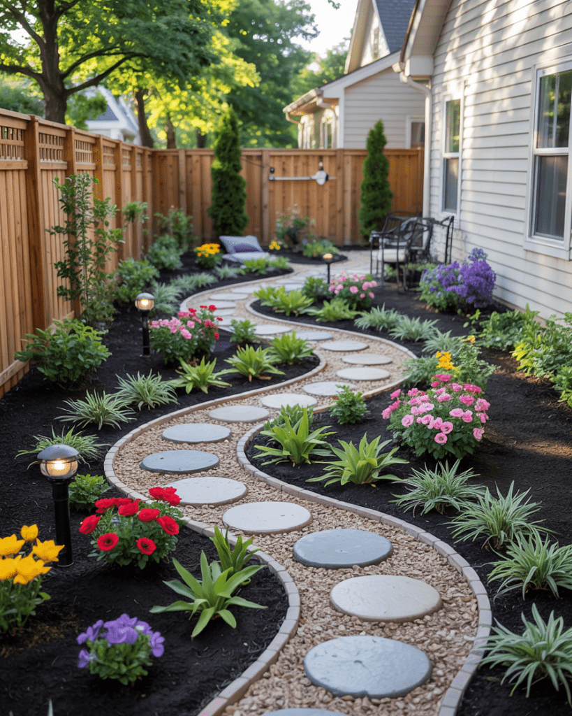 Curved Garden Pathways for Flow