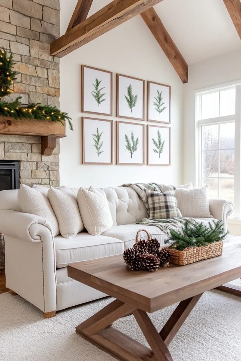 28. Watercolor Christmas botanical grid frames