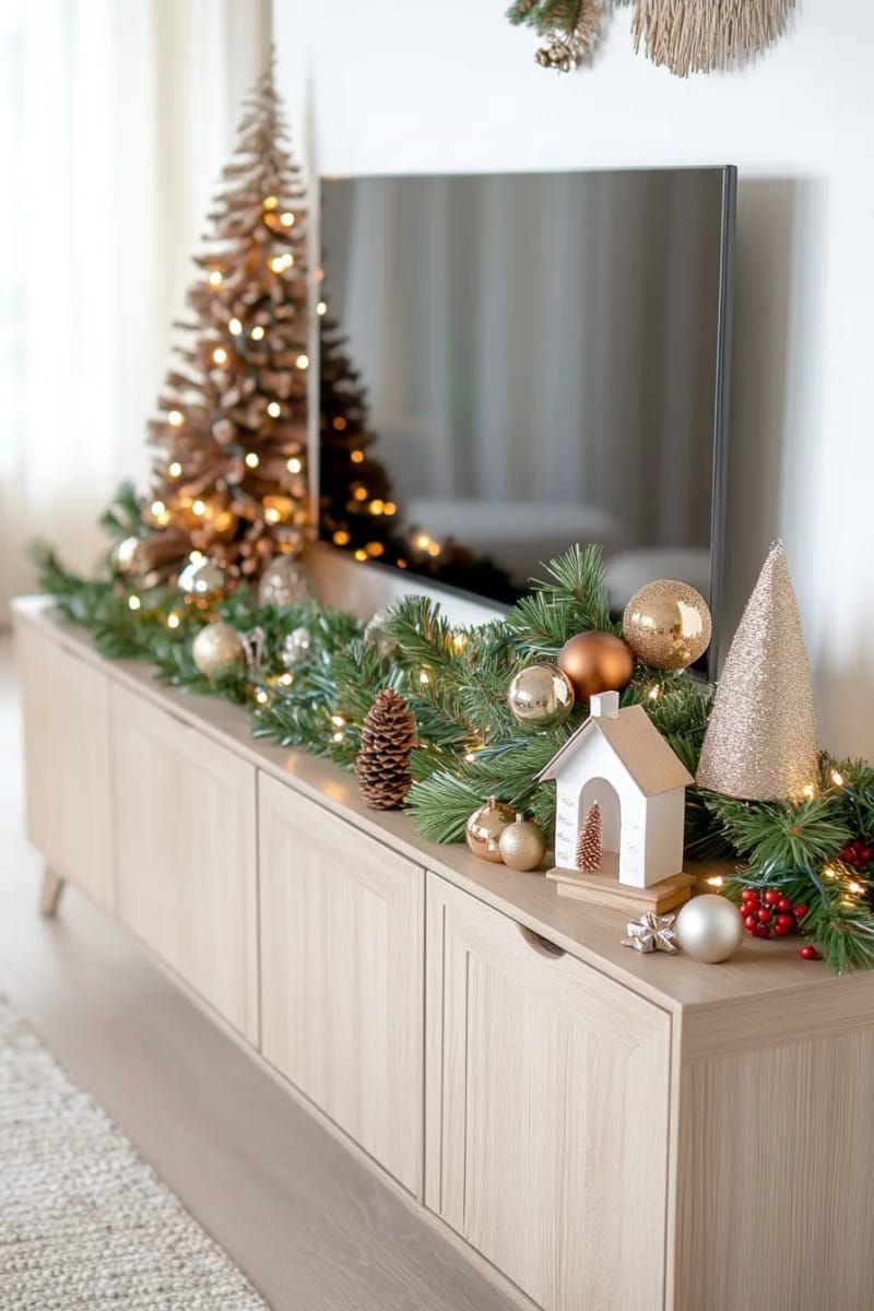 3. Fairy Light Garland for the TV Stand - photo 2