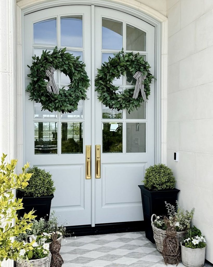 13. Soft Green Tones for Minimalist Porch Style