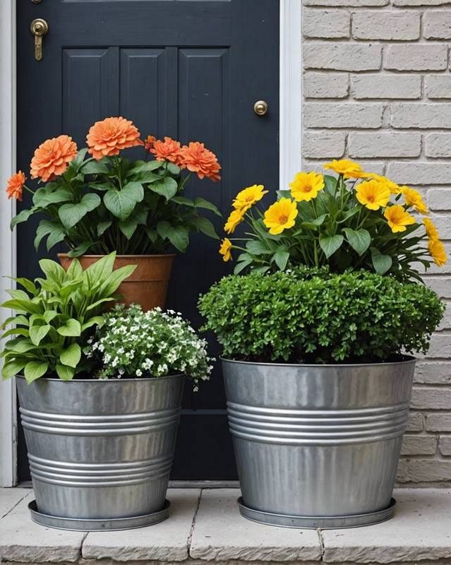 Creative Upcycled Metal Planters