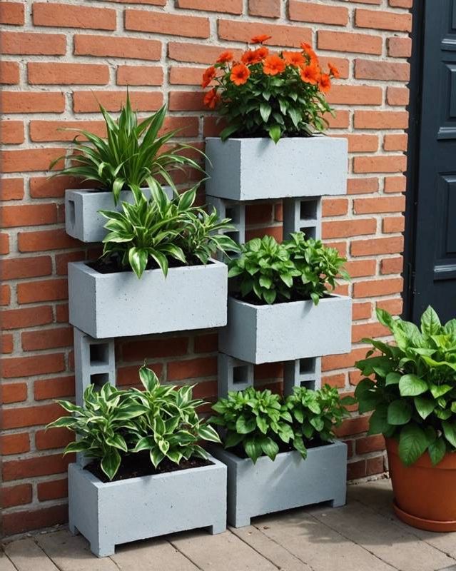 Cinder Block Garden Planters