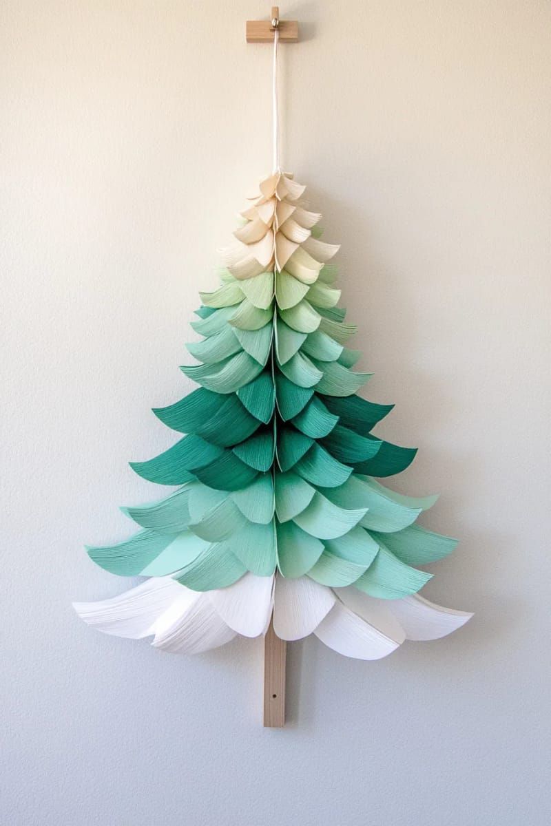 11. Ombre 3D paper tree display - photo 2