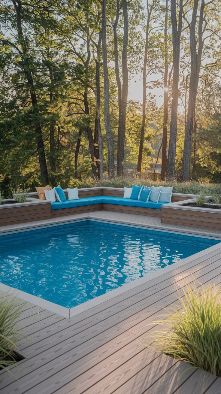 Built-In Seating for Above-Ground Pool Decks - photo 2