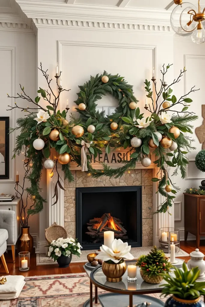Creative Garland Ideas for Fireplace Mantels - photo 2