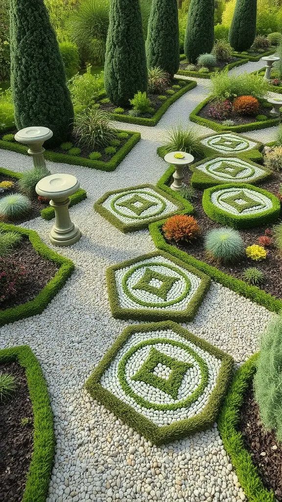 12) Artistic Gravel Pattern Ideas