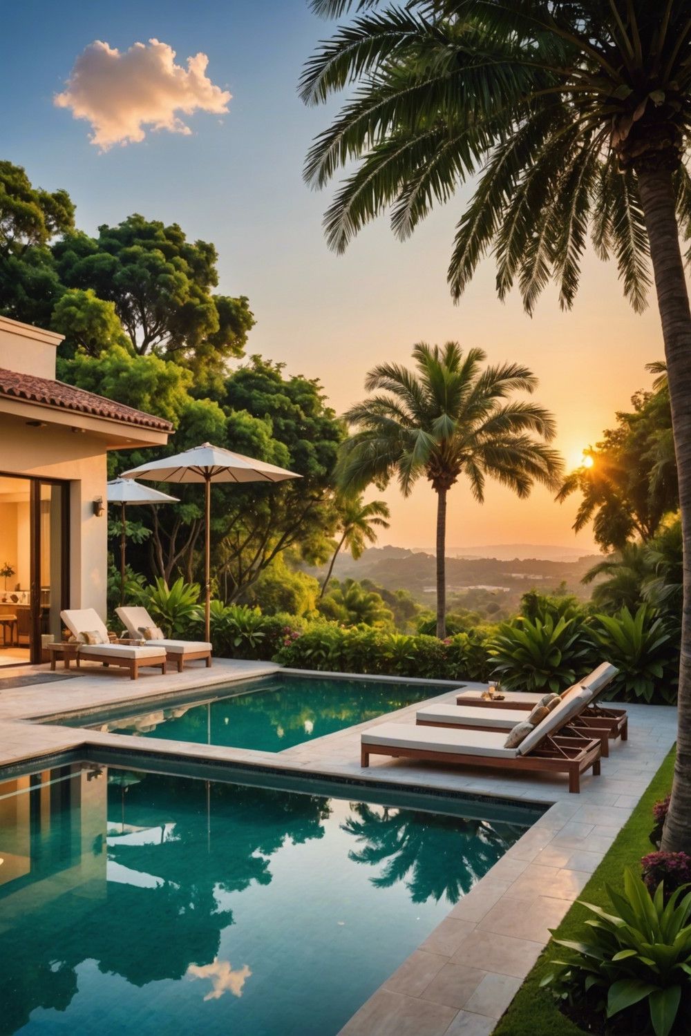 Elevated Pool With Lounge Space