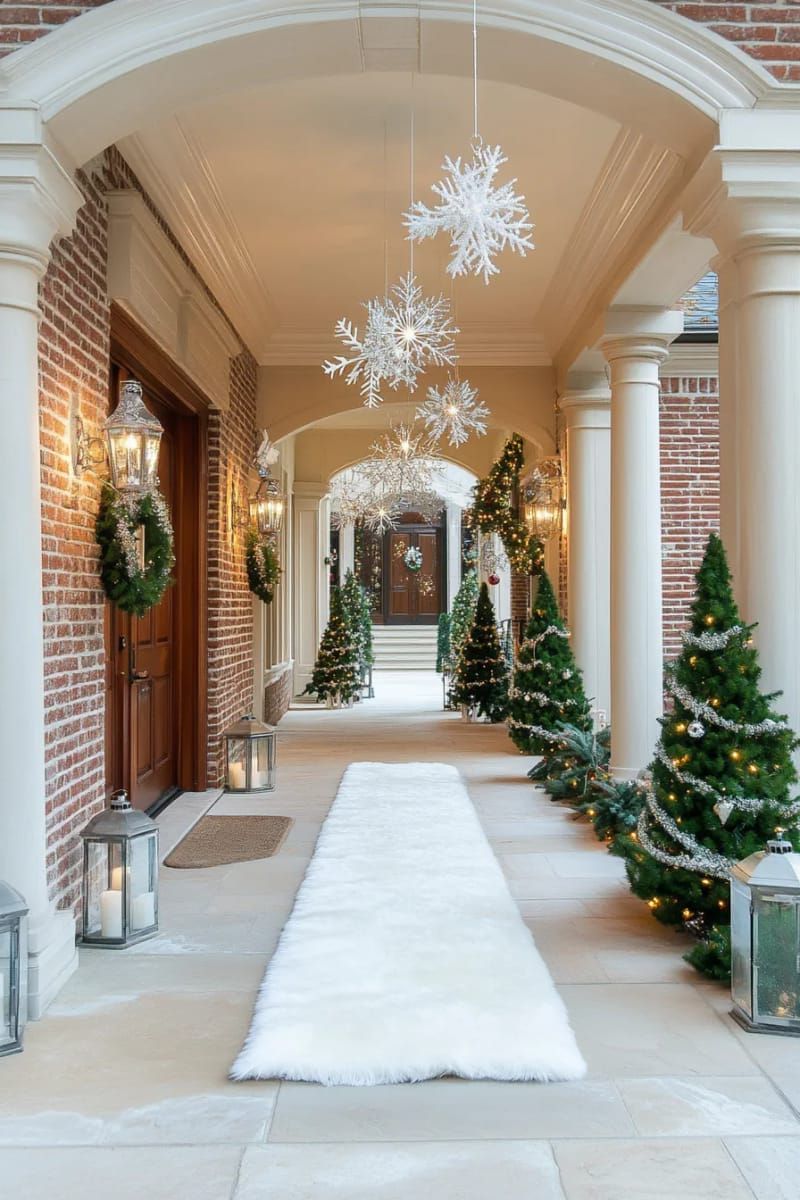 1. Snowflake Entrance Decor for a Winter Wonderland Welcome - photo 4
