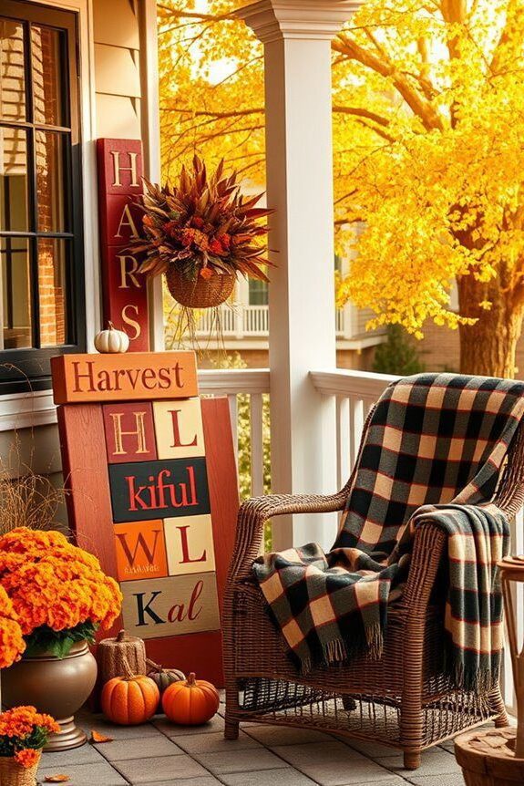 Get Crafty: Painting Fall Words on Wooden Blocks