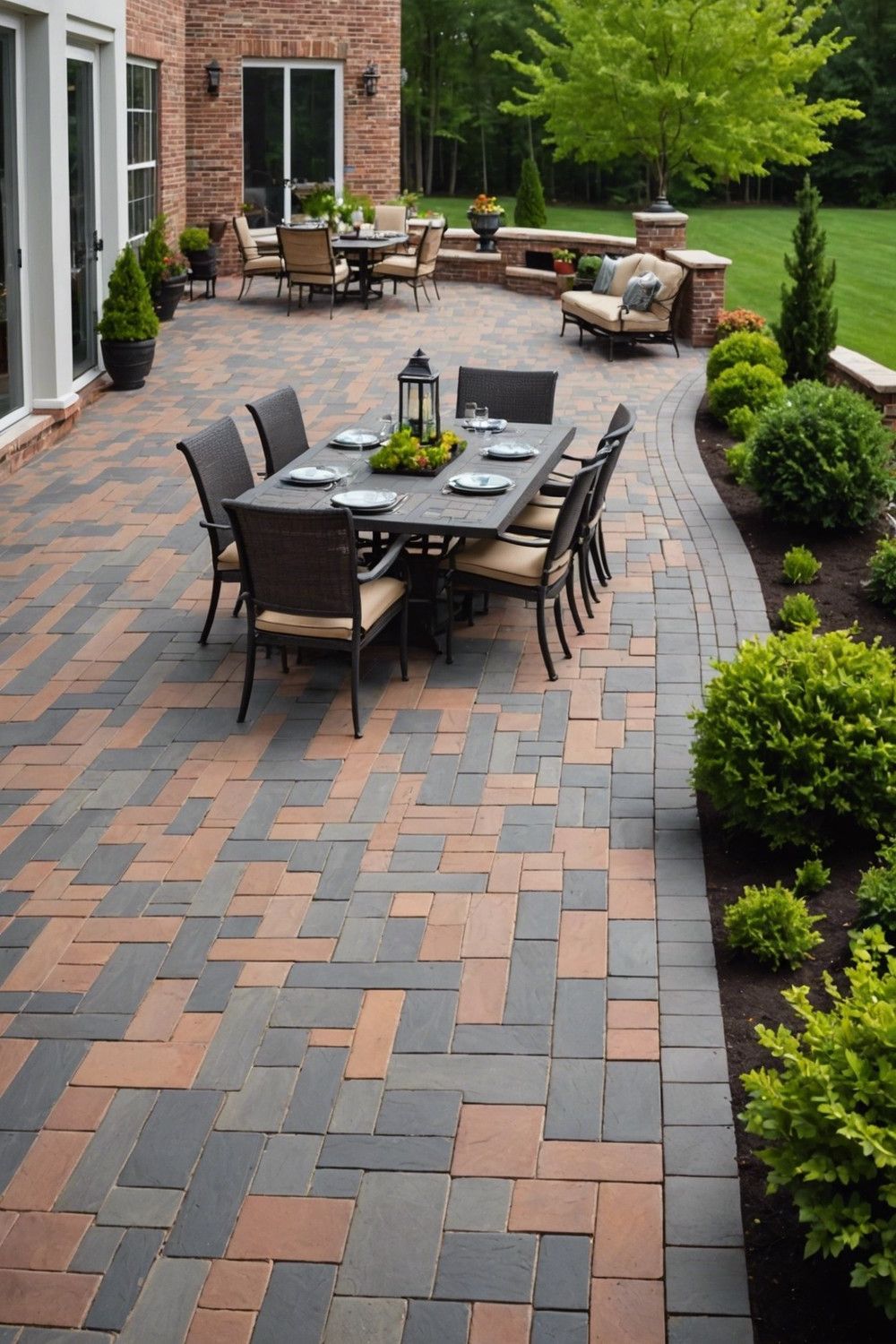 12) Creative Paver Patterns for Visual Interest