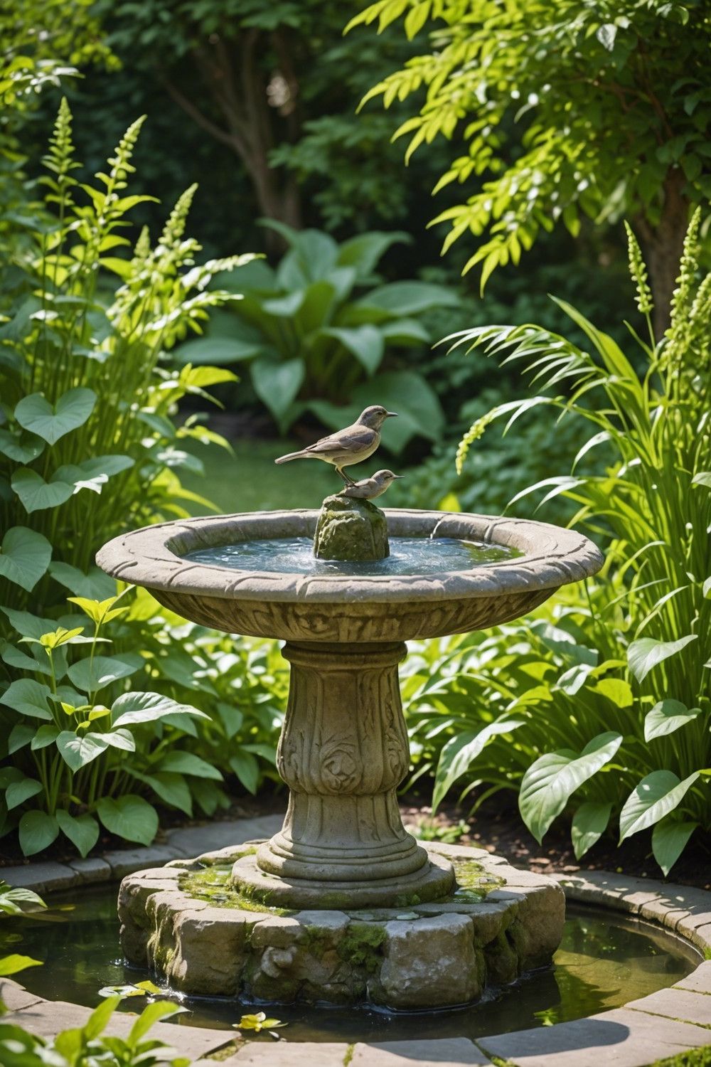 Stone Bird Bath Ideas