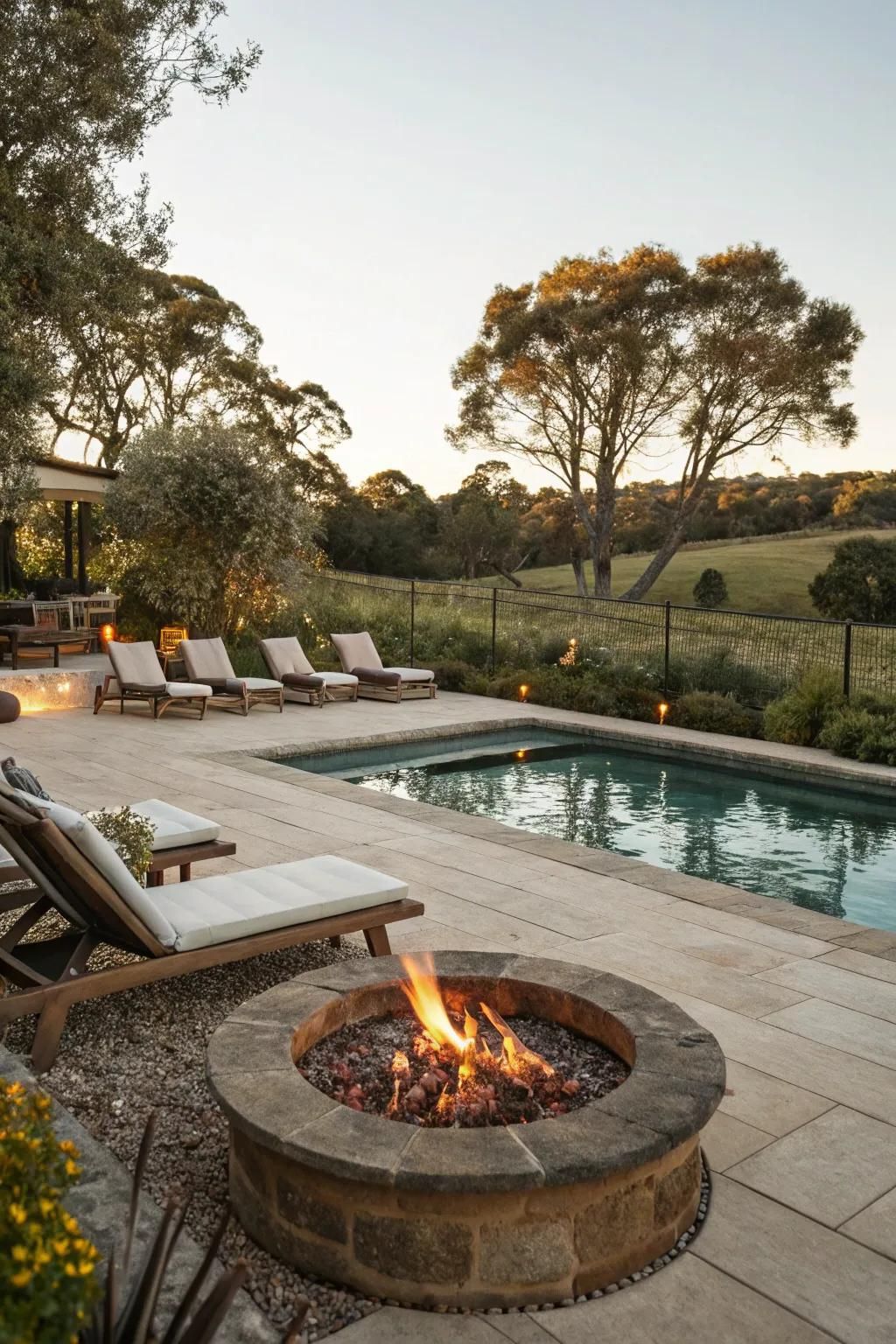 Build a Fire Pit for Poolside Nights