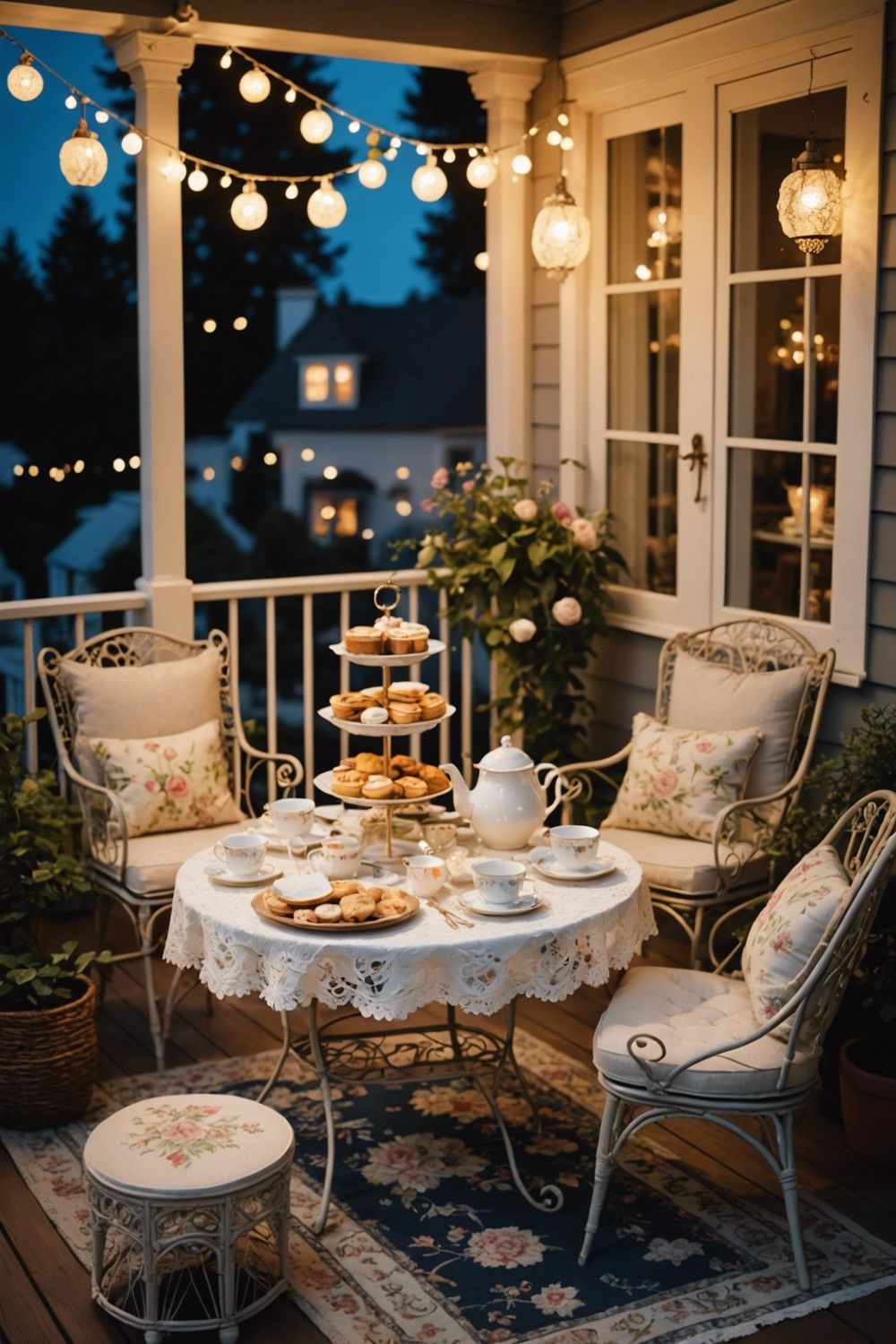Balcony Tea Party Setup Ideas