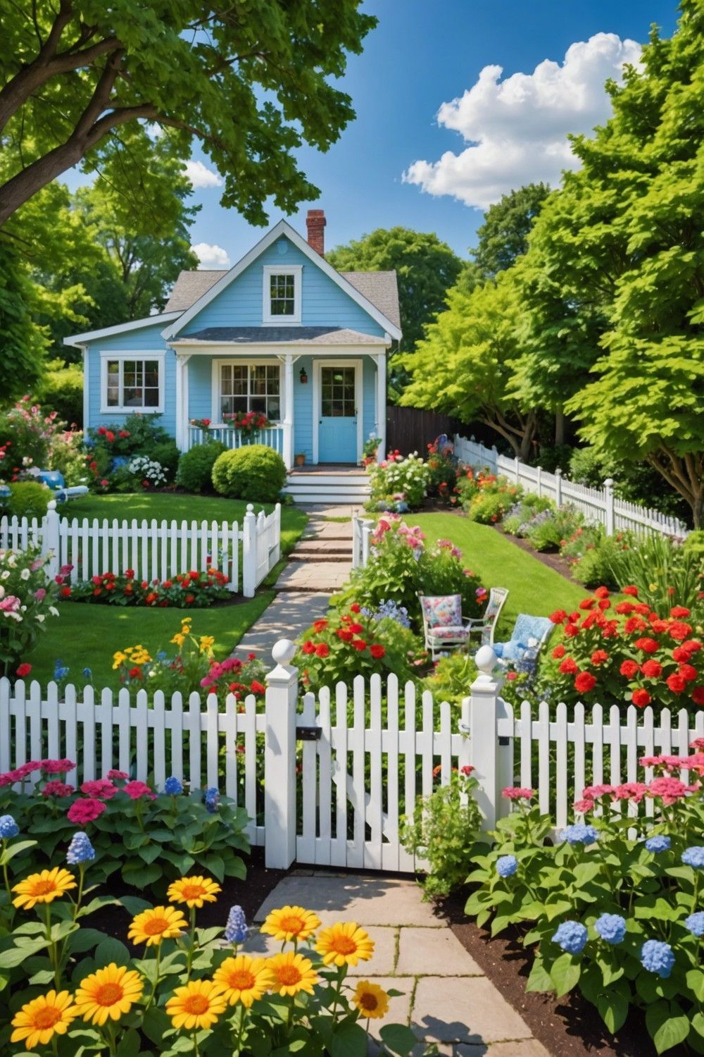 Traditional White Picket Fence Styles
