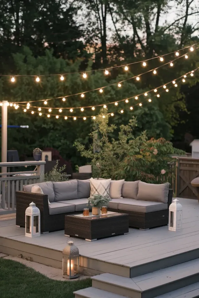 Stringing Lights Across Your Deck