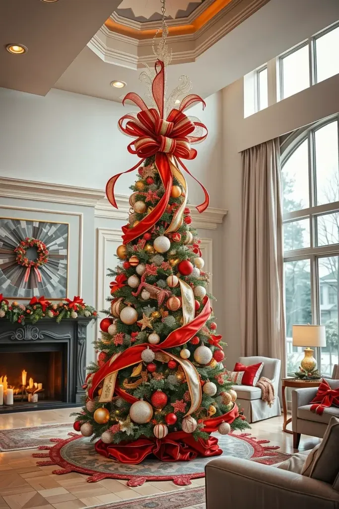 Top Red and Silver Tree Topper Ideas