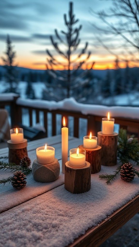 Using Natural Materials as Candle Holders