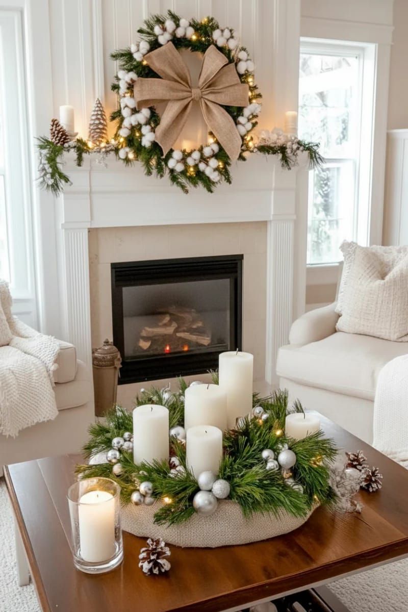 15. Cotton-Wrapped Wreath With Silver Bells - photo 3