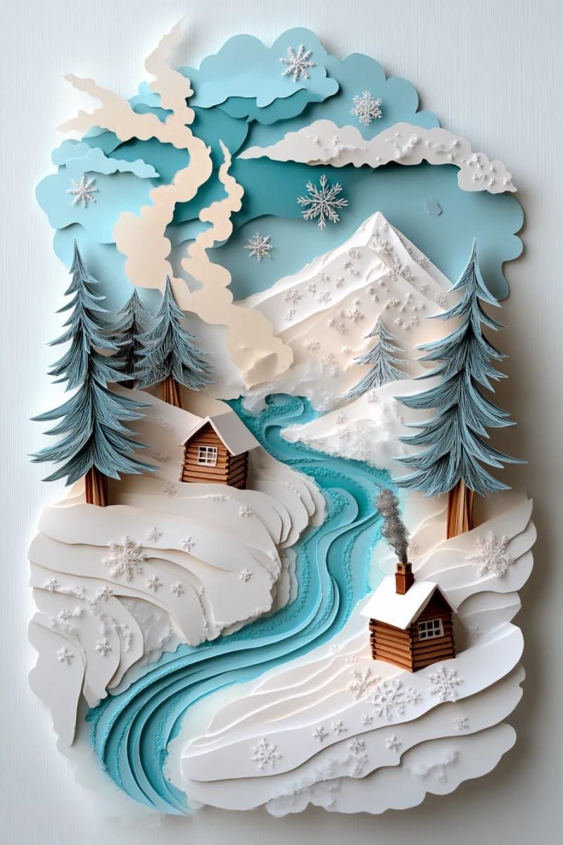 18. Snowy shadow box wall art - photo 2