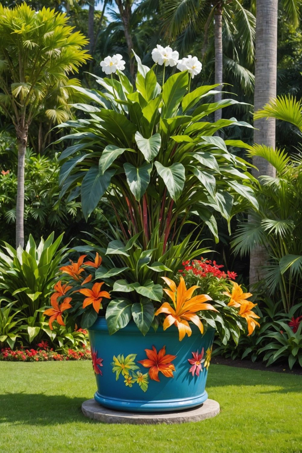 2) A Large Planter as a Statement Piece