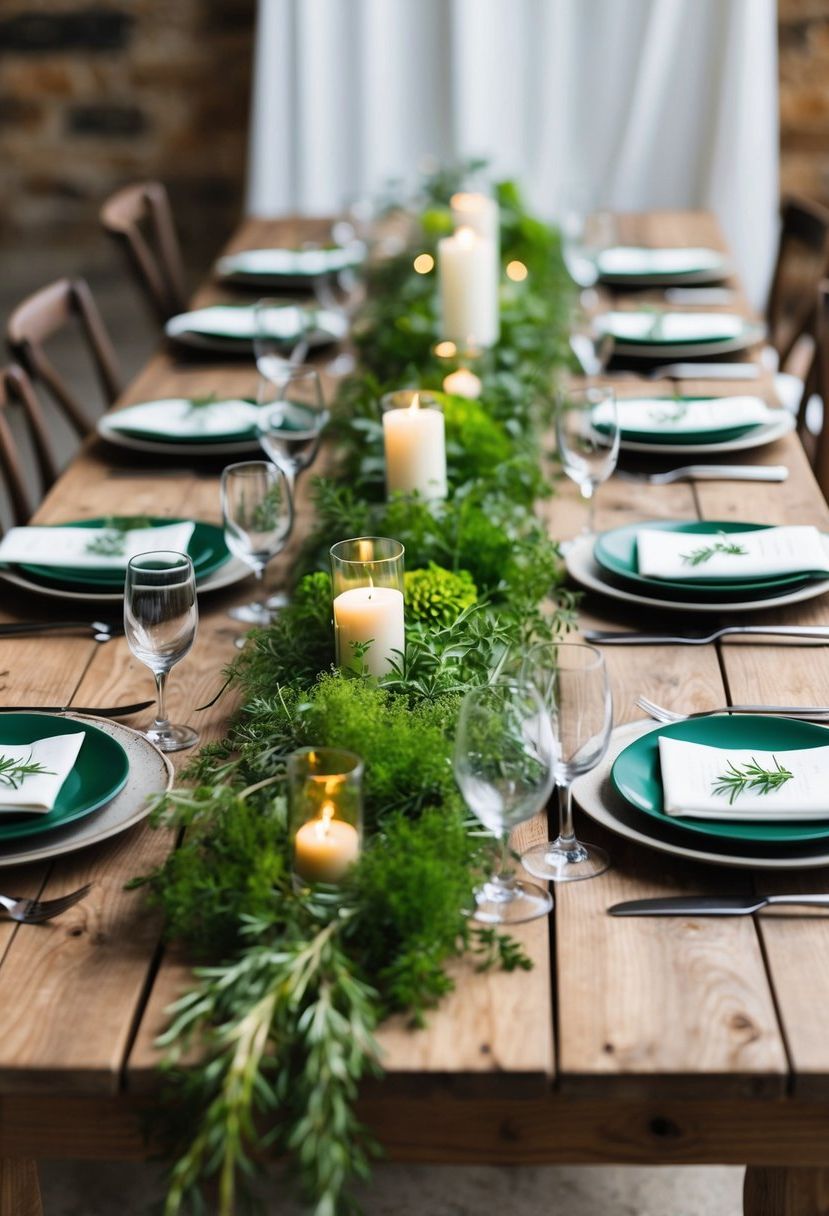 2) Herb-Filled Table Runners