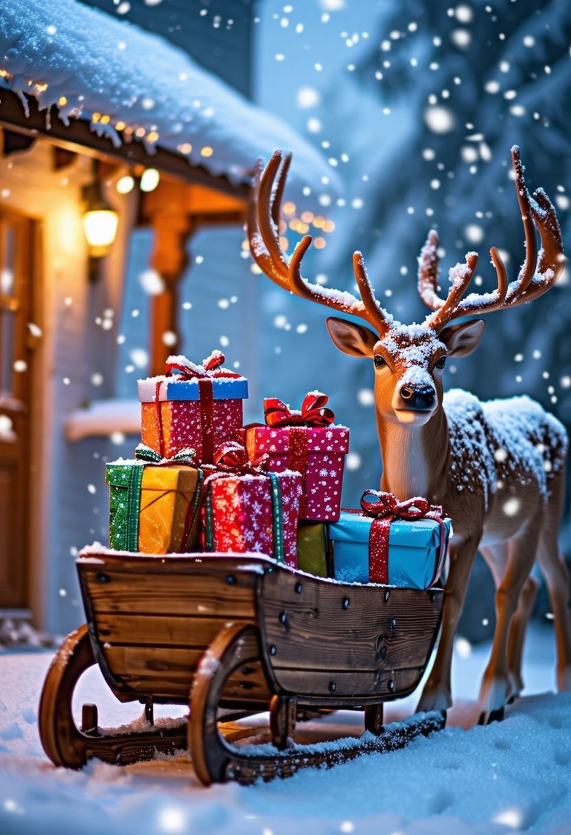 Charming Sleigh and Reindeer Displays